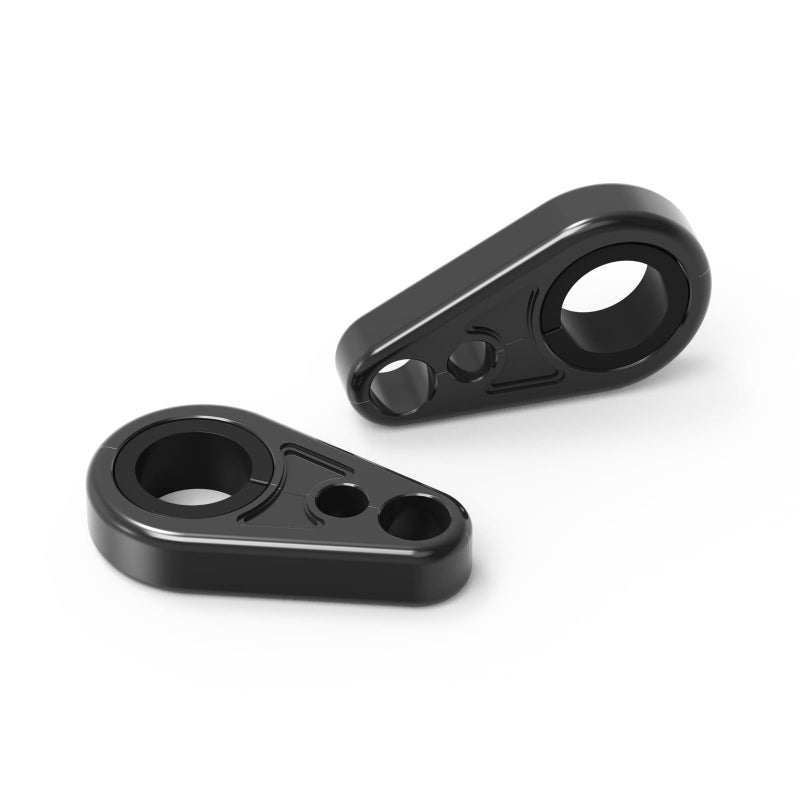 NICECNC 2PCS Front Brake Line Clamps Billet Compatible with Yamaha Raptor 700 700R 660 YFZ 450 Banshee 350 Blaster Warrior Big Bear Grizzly 700 Compatible with Sport ATV with 1 or 34 AArm Black